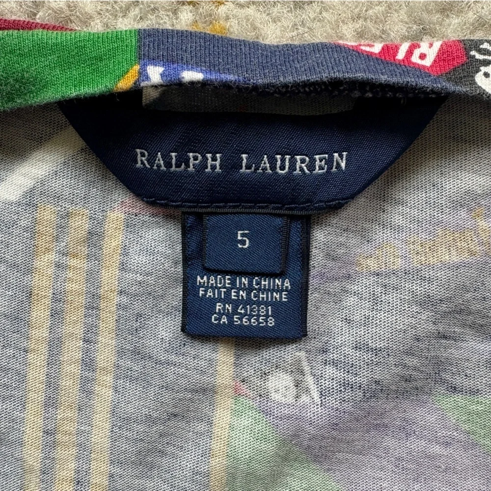 Ralph Lauren Dress Girls 5 Short Sleeve Ruffle
